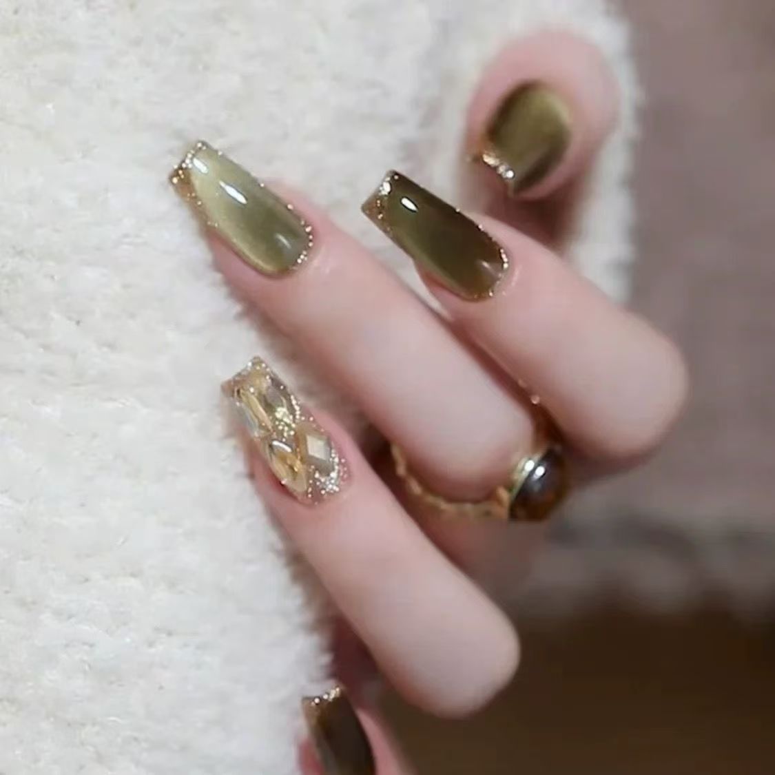 Glamouröser Luxuriöser Press-On Nagelset Brehn