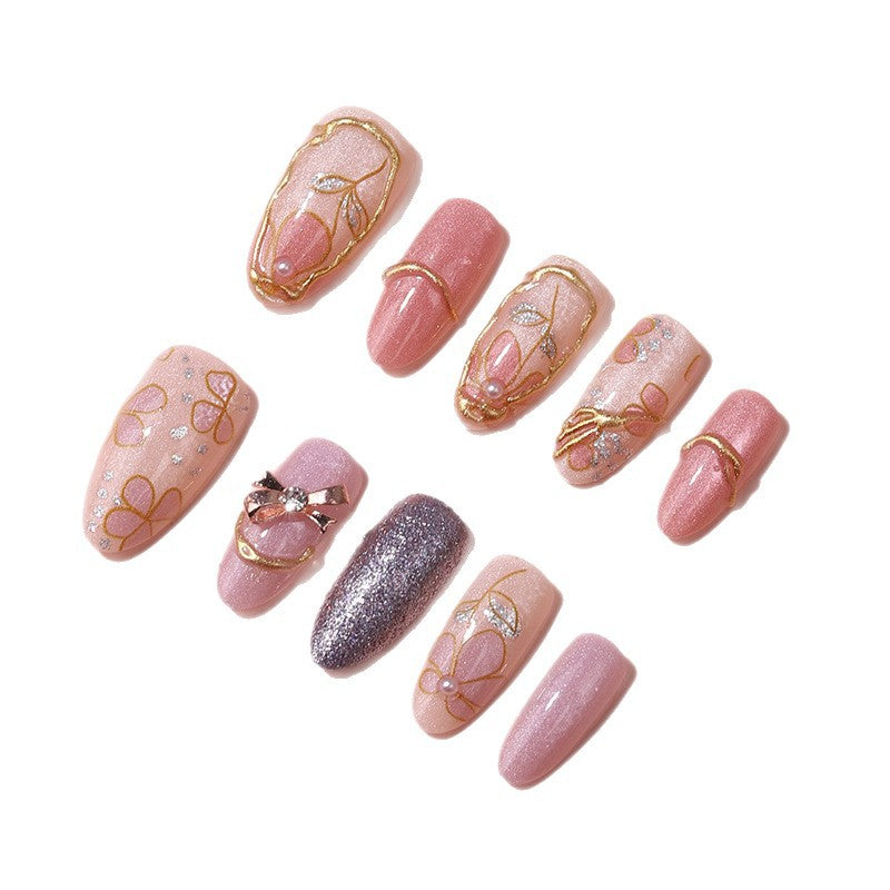 Künstlerisches Press-On Nageldesign Brehn