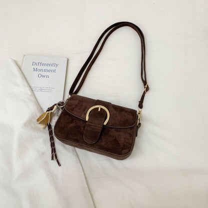 Elegante Wildleder Umhängetasche
