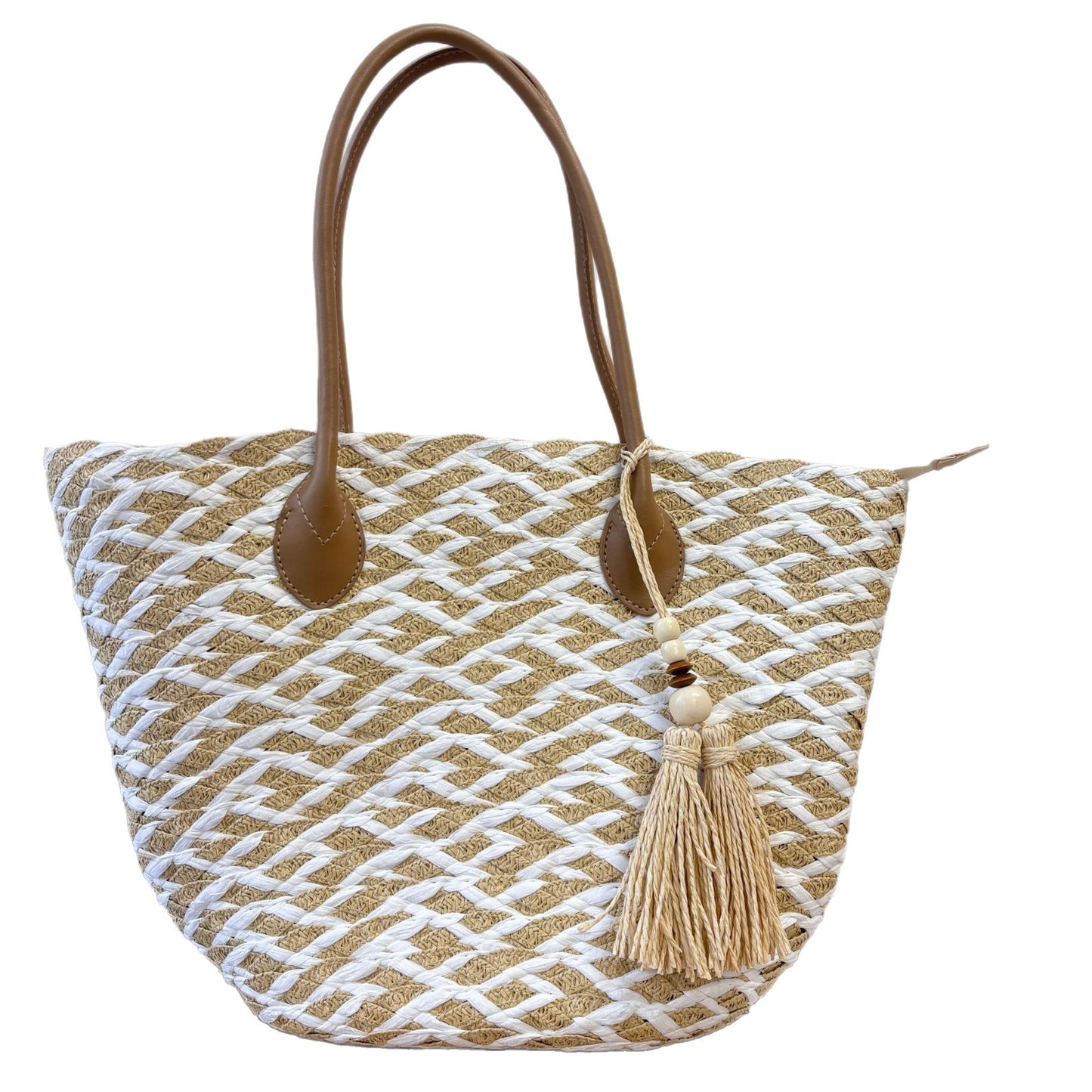 Handgefertigte Strandtasche mit Elegantem Gewebemuster Brehn