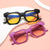 Damen geometrische Sonnenbrille mit markantem, hochwertigem Kunststoffrahmen Brehn