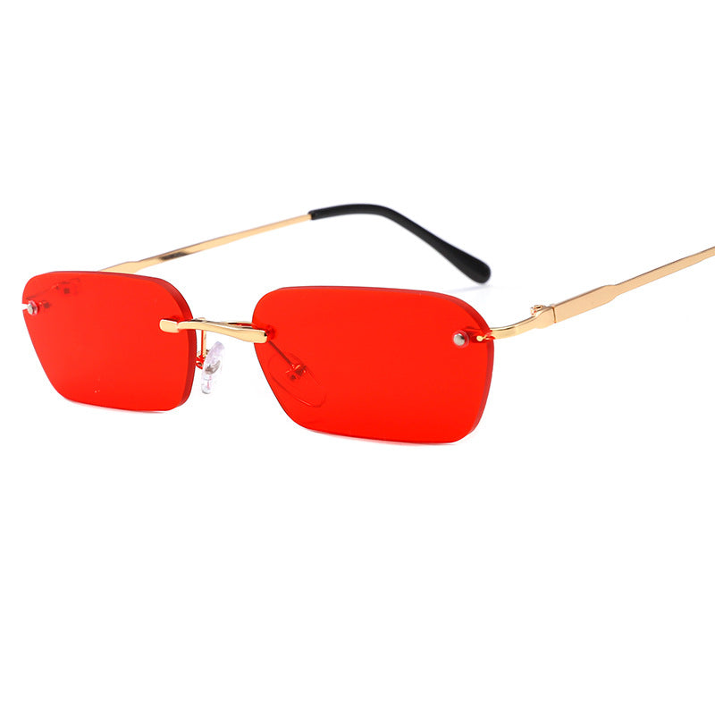 Damen modische rechteckige Sonnenbrille mit luxuriösem Metallrahmen Brehn