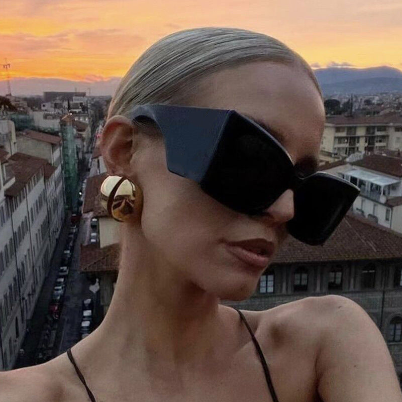 Damen oversized Sonnenbrille mit stylishem Katzenaugen-Rahmen Brehn