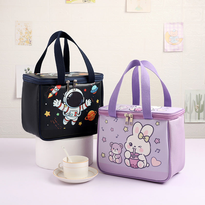 Isolierter Cartoon Lunch Tote Brehn