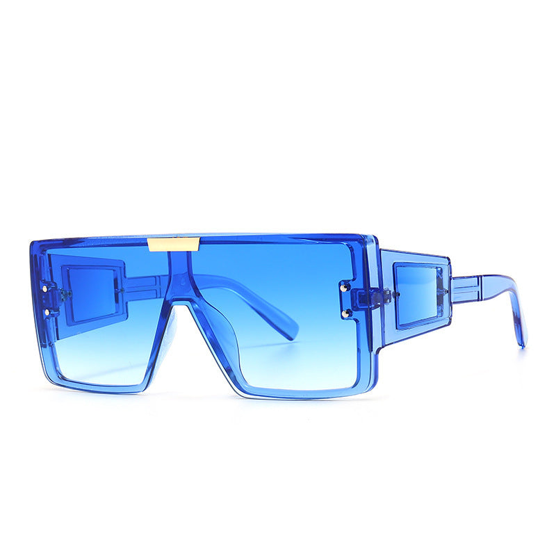Damen modische Sonnenbrille im futuristischen Stil mit großem Rahmen Brehn