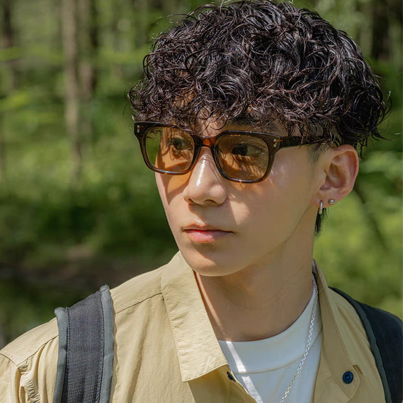 Herren Retro Quadrat Sonnenbrille Brehn