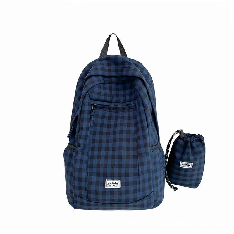 Gingham-Muster Leichter Rucksack Brehn