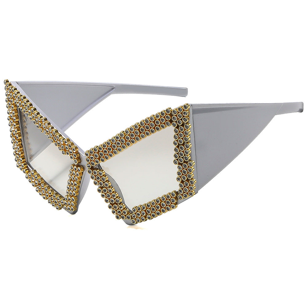 Damen Sonnenbrille im extravaganten Design mit luxuriösem Strassbesatz Brehn