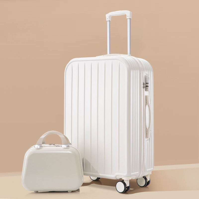 leichgewichtiger ABS Hartschalen Spinner Koffer mit teleskopischem Griff und passender Kosmetiktasche Brehn