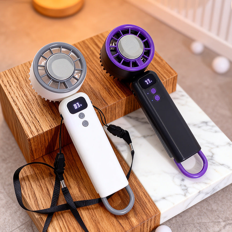 Frauen tragbarer USB-Handventilator mit digitaler Steuerungsanzeige Brehn