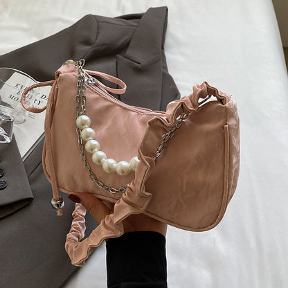 Elegante Perlenakzent Handtasche