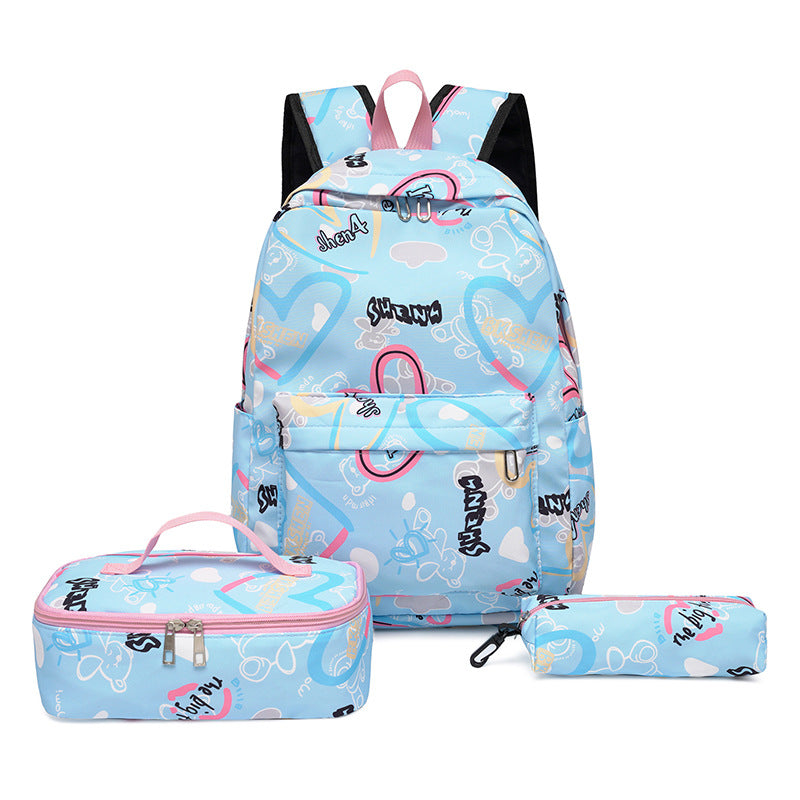 Rucksack-Set mit Isolierter Lunchbox und Stiftemäppchen Brehn
