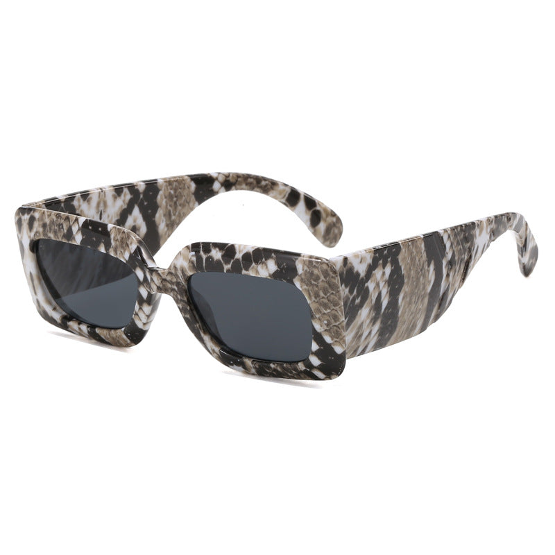 Damen extravagante Sonnenbrille mit auffälligem Schlangenmuster Brehn