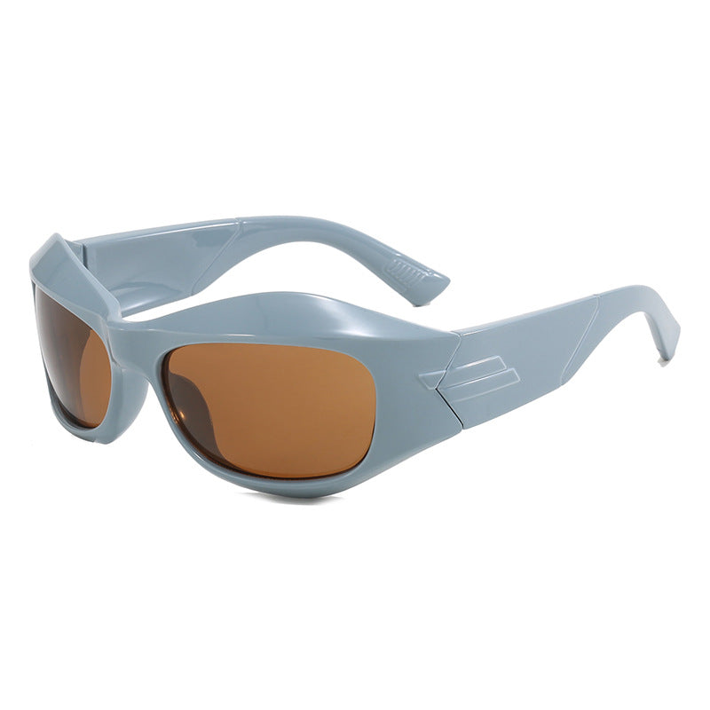 Damen Retro-Sonnenbrille im trendigen Schilddesign Brehn