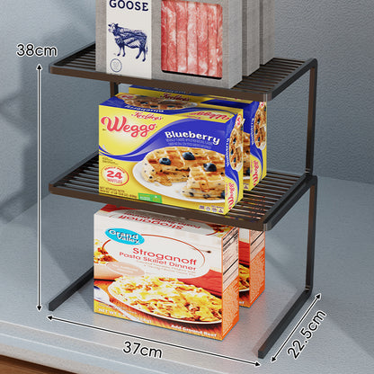 Kompakter dreistufiger slatted Metall Theken-Pantry-Organizer