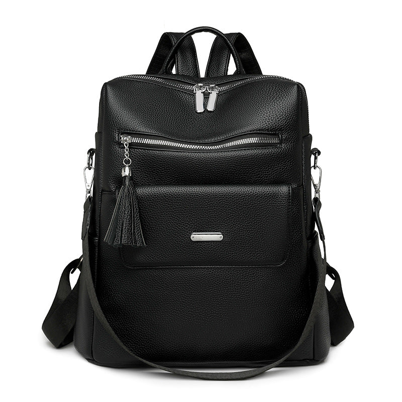 Stylischer Mehrfach-Taschen Leder Rucksack Brehn 1788673935