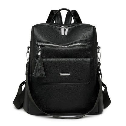 Stylischer Mehrfach-Taschen Leder Rucksack Brehn 1788673935