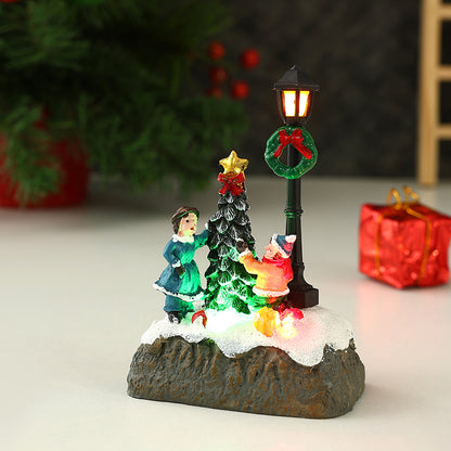Nostalgische Weihnachtsdorf Szene Brehn