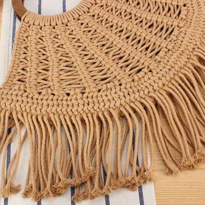 Handtasche mit Fransigem Makramee-Design Brehn