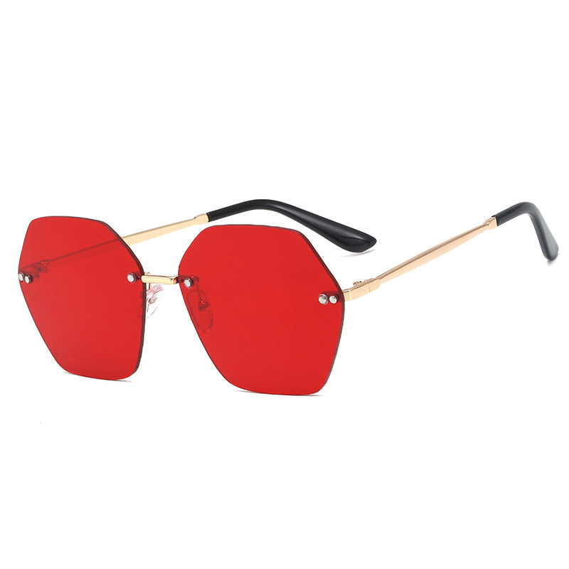 Damen hexagonale Sonnenbrille mit elegantem Metallrahmen Brehn