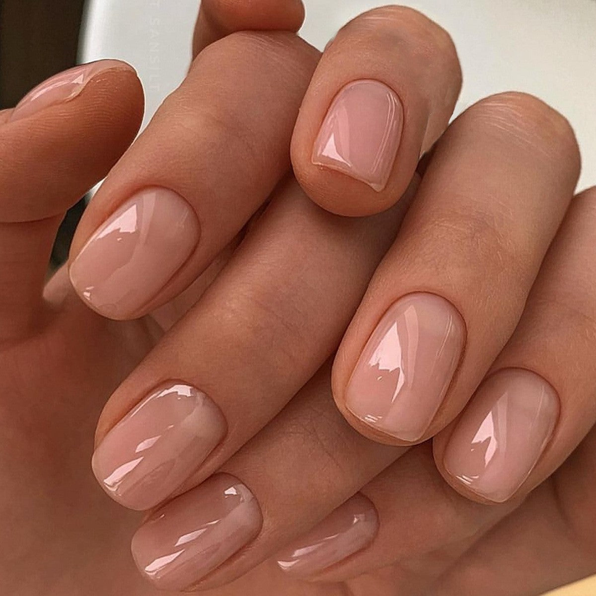 Elegantes glänzendes quadratisches Nagelset Brehn