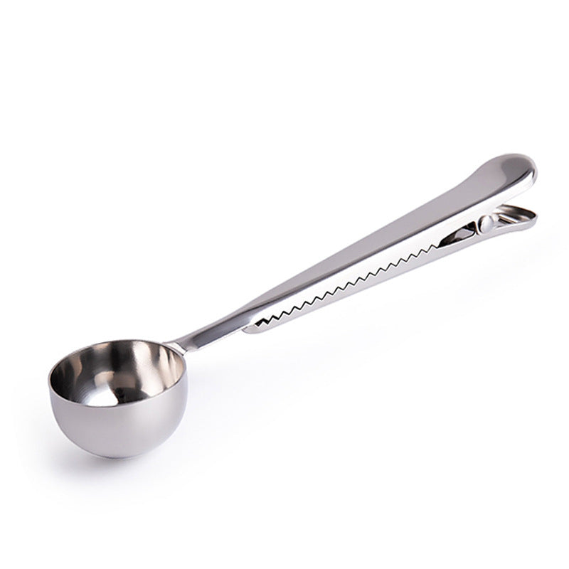 Professioneller Edelstahl-Kaffeemeßlöffel mit Clip Brehn