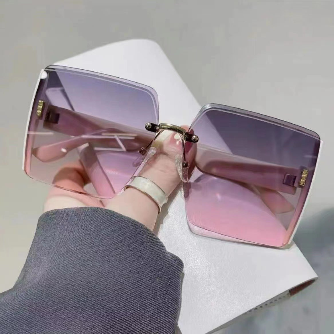 Damen oversized quadratische Sonnenbrille mit uv-schutz Brehn
