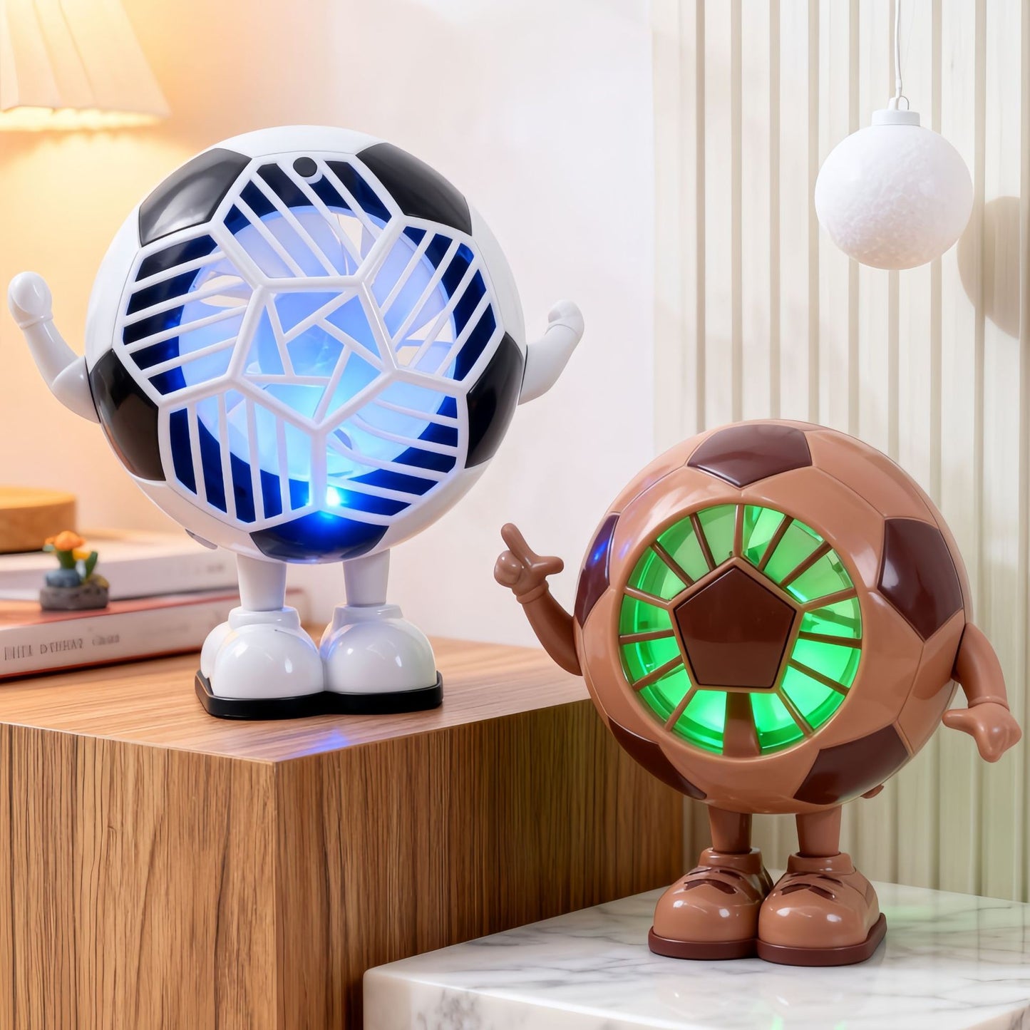 Damen Kreativer Tischventilator im Fußballmotiv Brehn