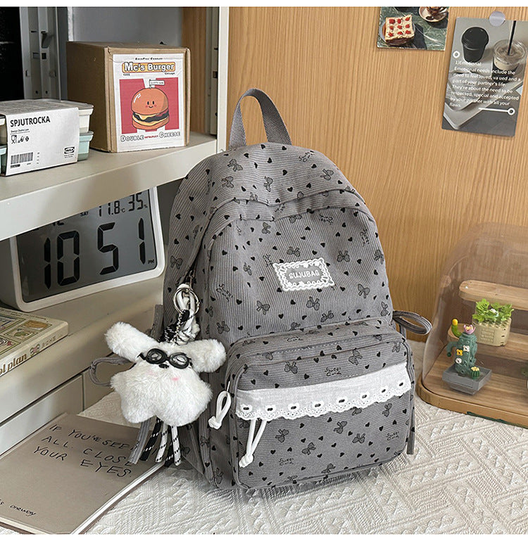 Süßer floraler Print Mini-Schulrucksack