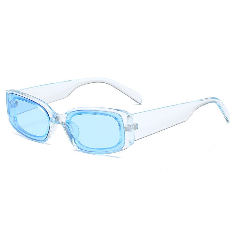 Damen stilvolle Sonnenbrille mit quadratischen Gläsern und transparentem Rahmen Brehn
