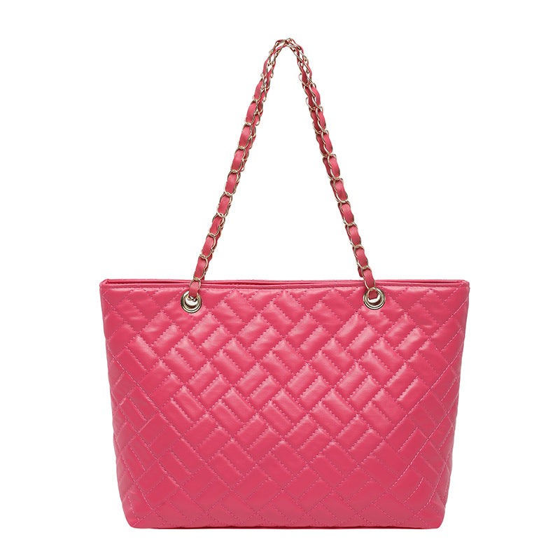 WoQuilted Tote Bag mit Kettengriffen Brehn
