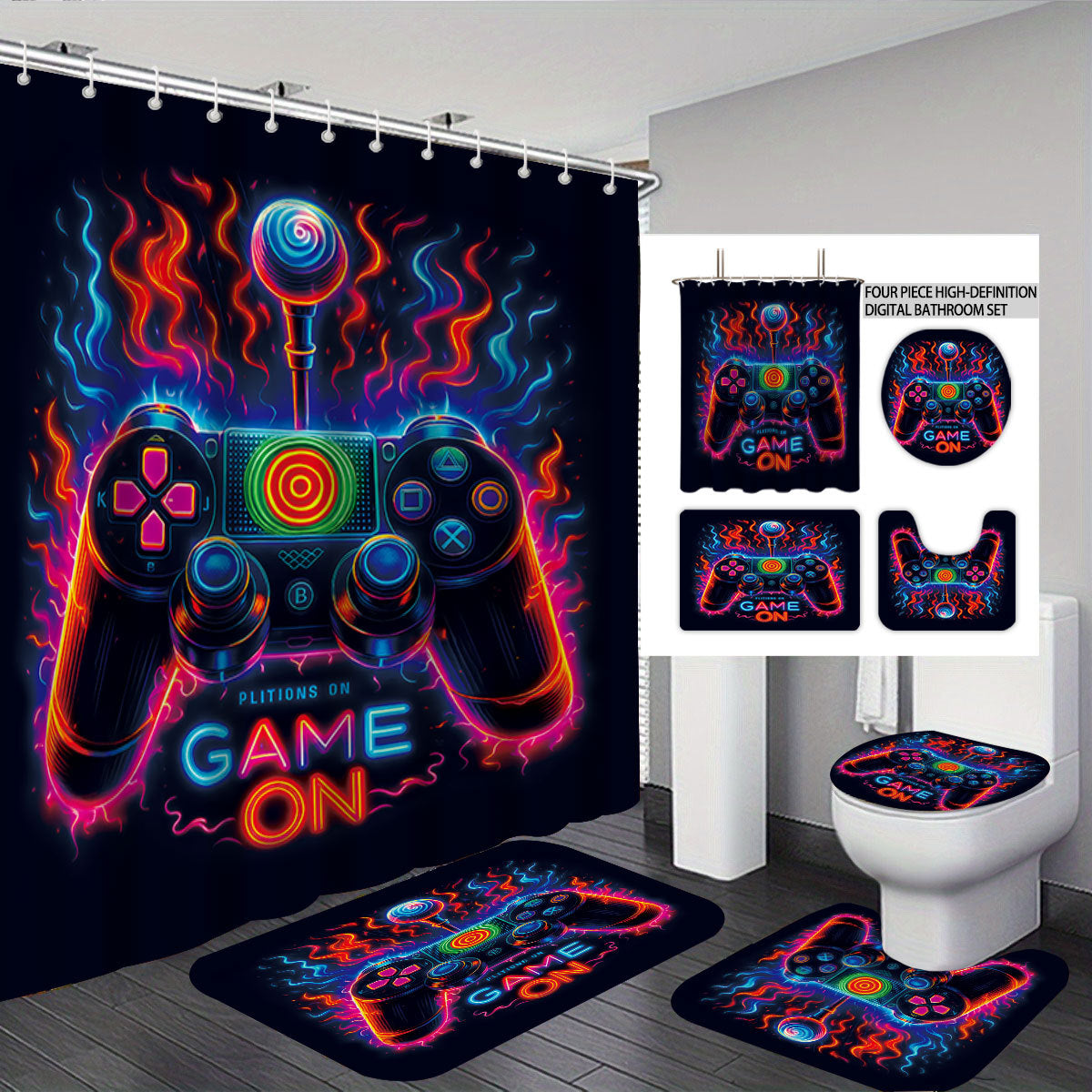 Digital Dragonfly-Themed Badezimmer Set Brehn