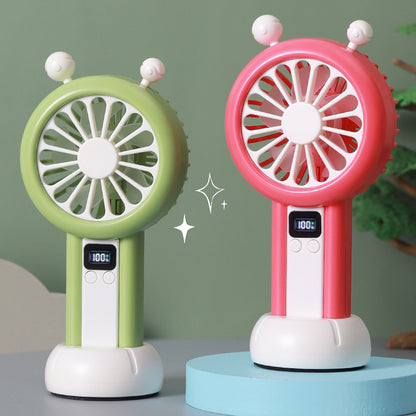 Unisex Tragbarer USB Tischventilator mit digitaler Geschwindigkeitsanzeige Brehn