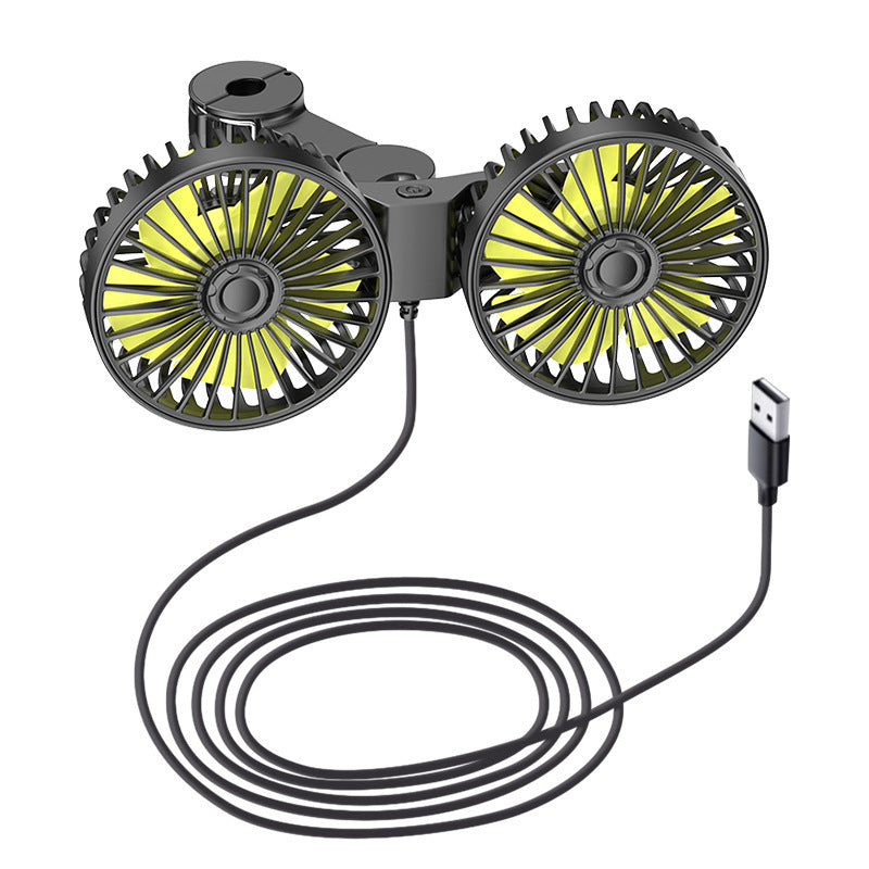 Unisex Dual-Head Tragbarer USB Desktop Ventilator Brehn