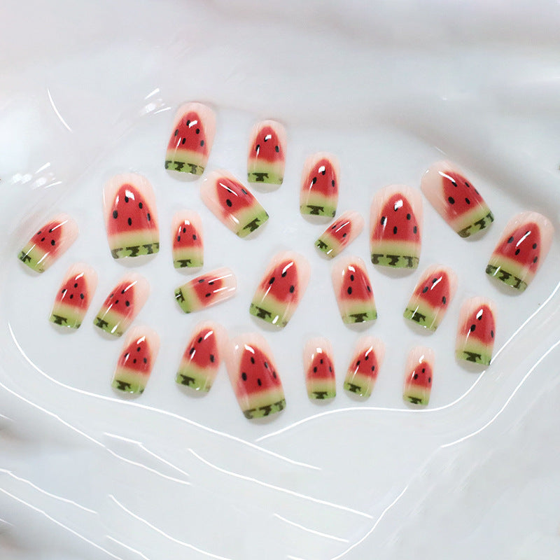 Wassermelonen-inspirierten Nagelkunst Brehn