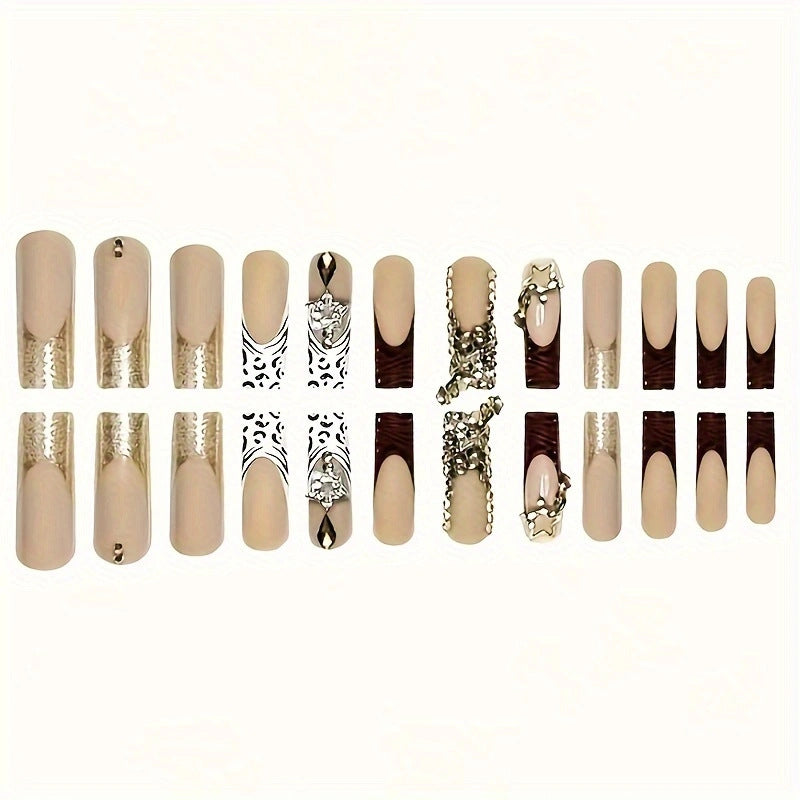 Glamorous 3D Skulptierte Nagelverzierungen Brehn