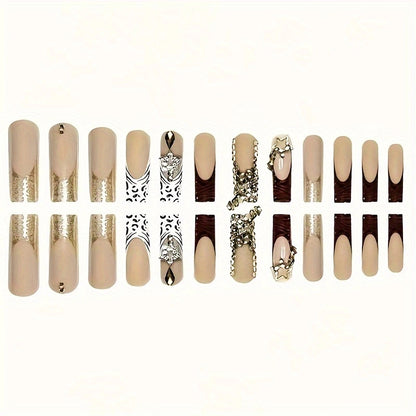 Glamorous 3D Skulptierte Nagelverzierungen Brehn