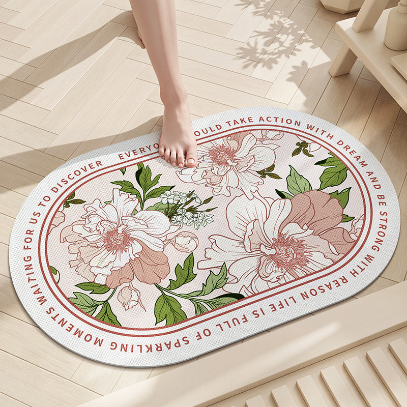 Florales Mosaik Badezimmermatte Brehn