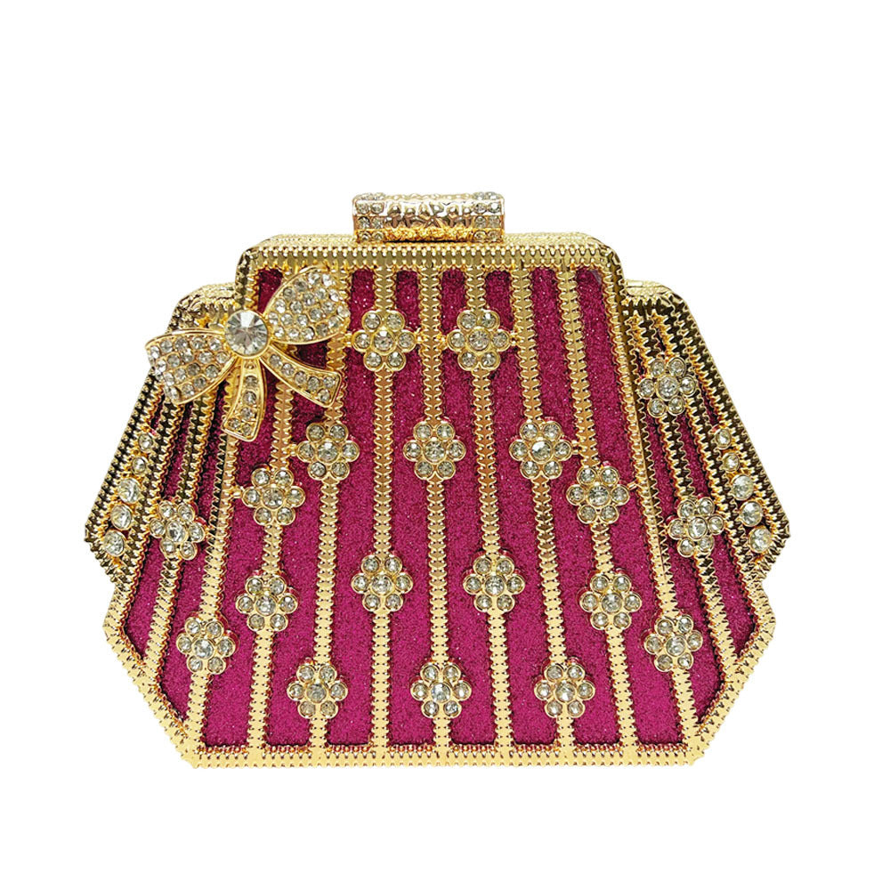 Glamouröse mit Strass verzierte Abend-Clutch