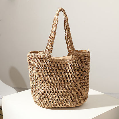 Handgefertigte Basttasche mit Komfortablem Innensack Brehn