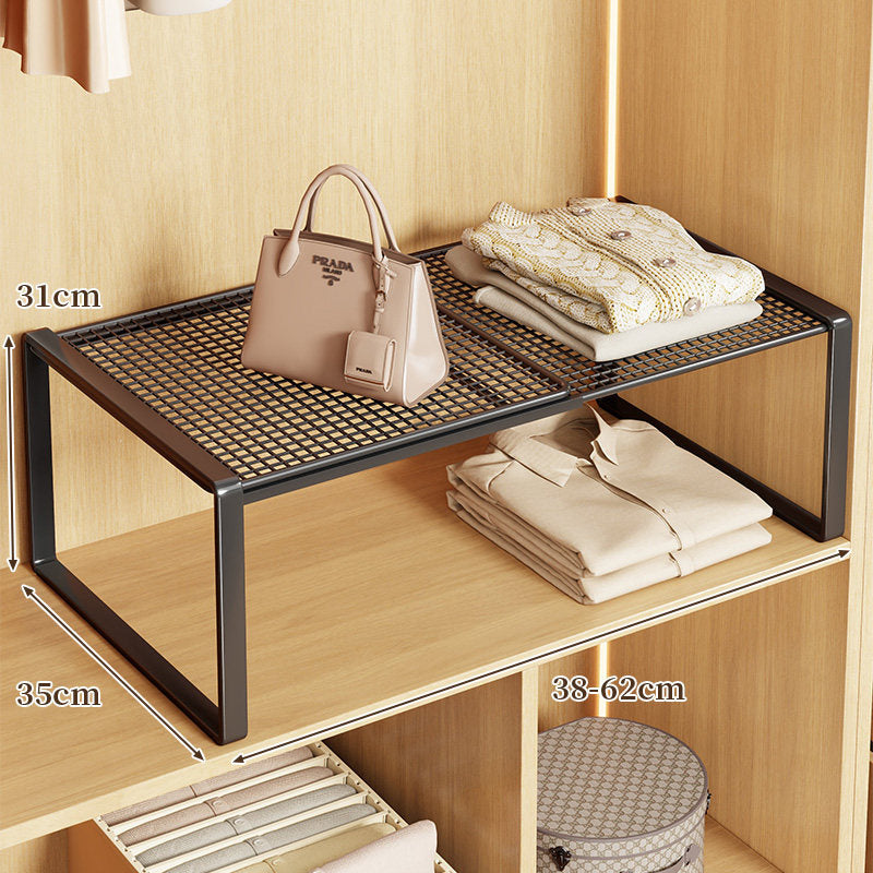 Verstellbarer Metall Kleiderschrank Regal Hebeorganisator