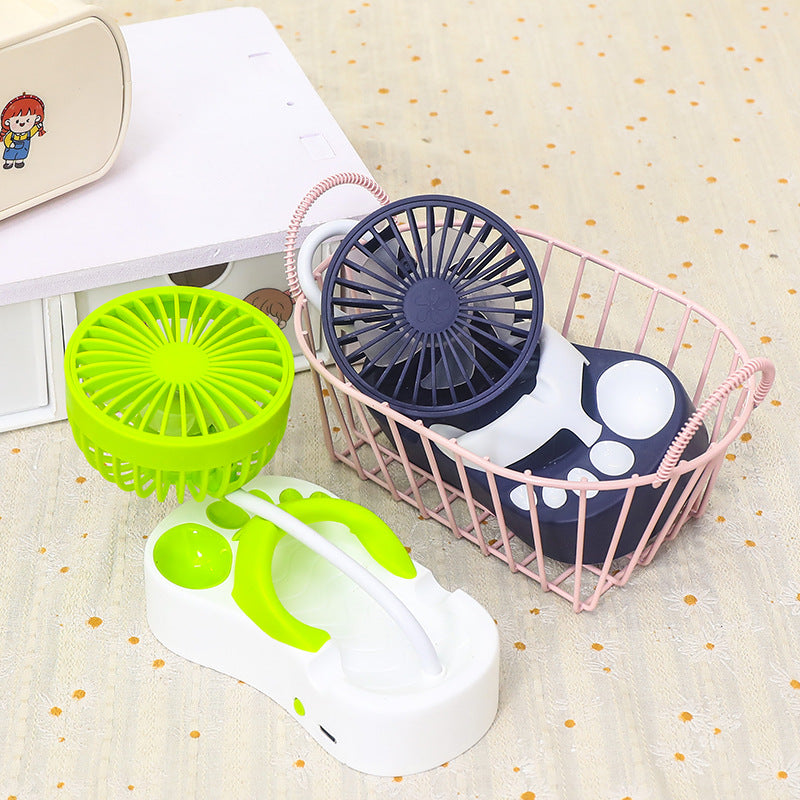 Damen tragbarer USB Tischventilator mit flexiblem Schwanenhals und integriertem Licht Brehn
