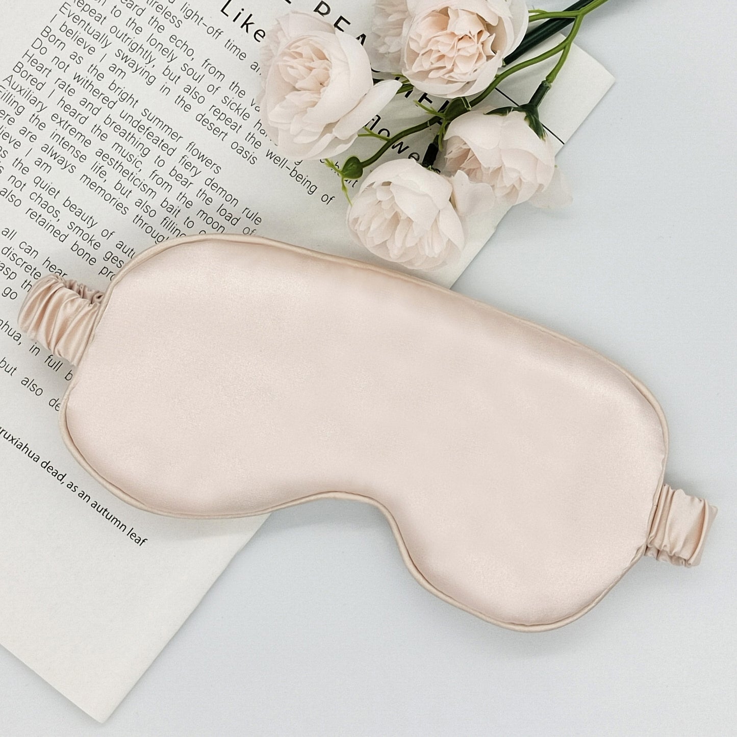 Damen nan seidenweiche Schlafmaske mit extra Polsterung und elastischem Satinband Brehn
