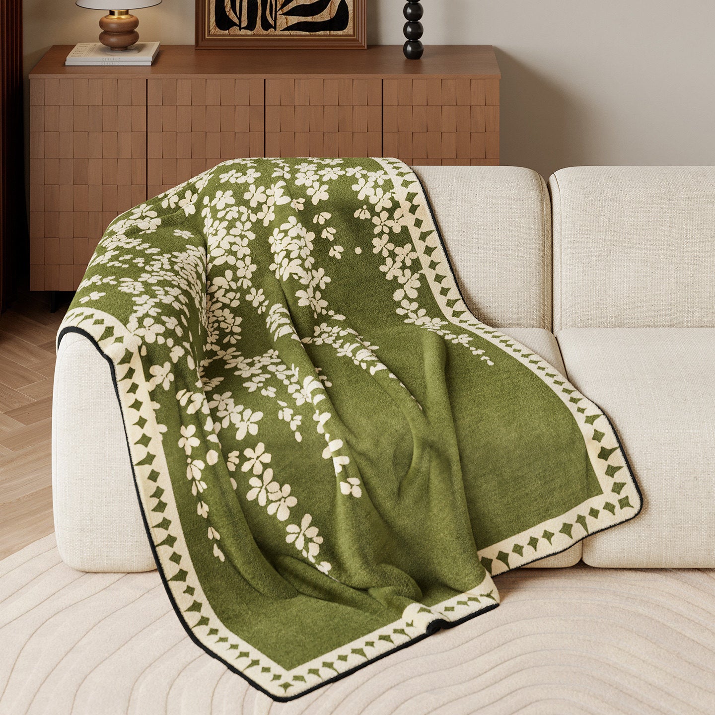 Gemütliche dekorative Wurfdecke