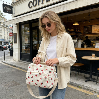 Stylische Erdbeer-Print-Handtasche