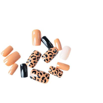 Trendige Leoparden-Print Nagelkunst-Fextensions Brehn