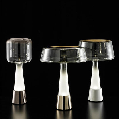 Zeitgenössische Glastischlampe
