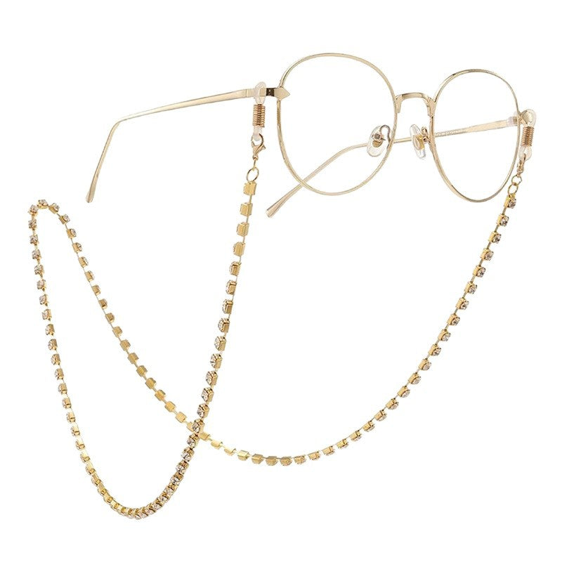 Glitzernde Strass Brillen Kette Brehn