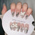 Premium dekorative Schmetterlings Press-On Nagelverlängerungen Brehn