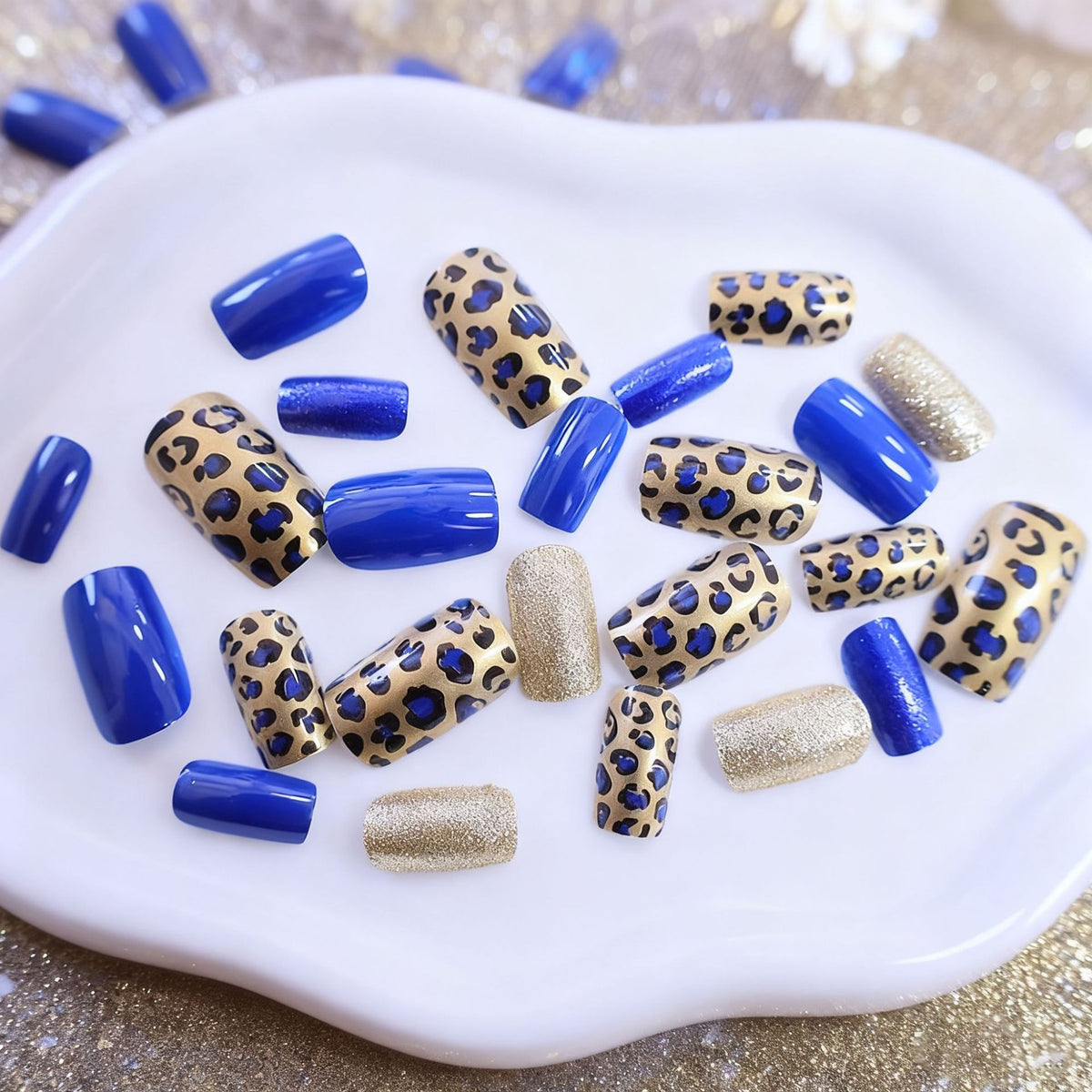 Luxuriöser Leopardenmuster Nagelkunst Brehn
